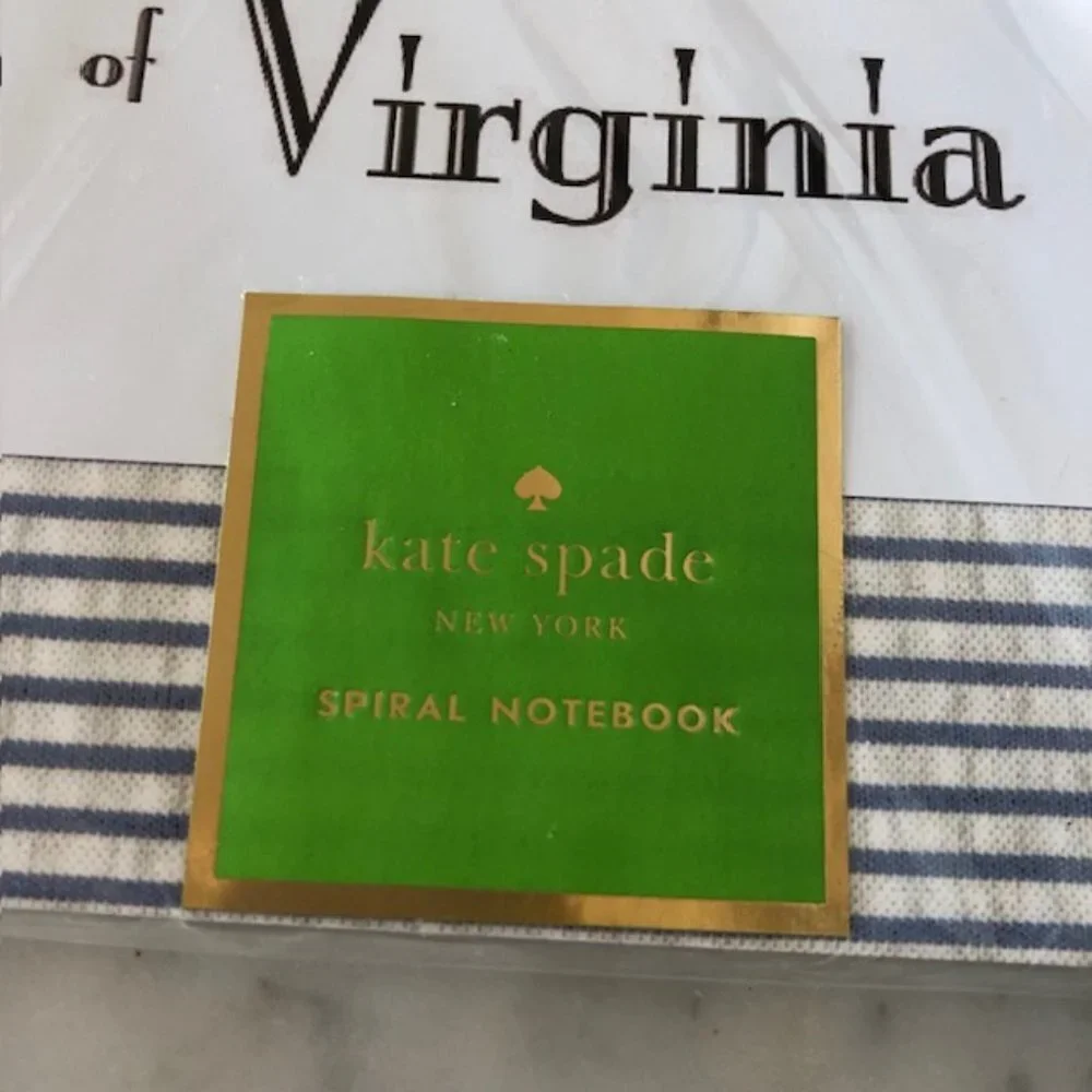 KATE SPADE Spiral Mini Notebook Collar Club of Virginia Seesucker Print …